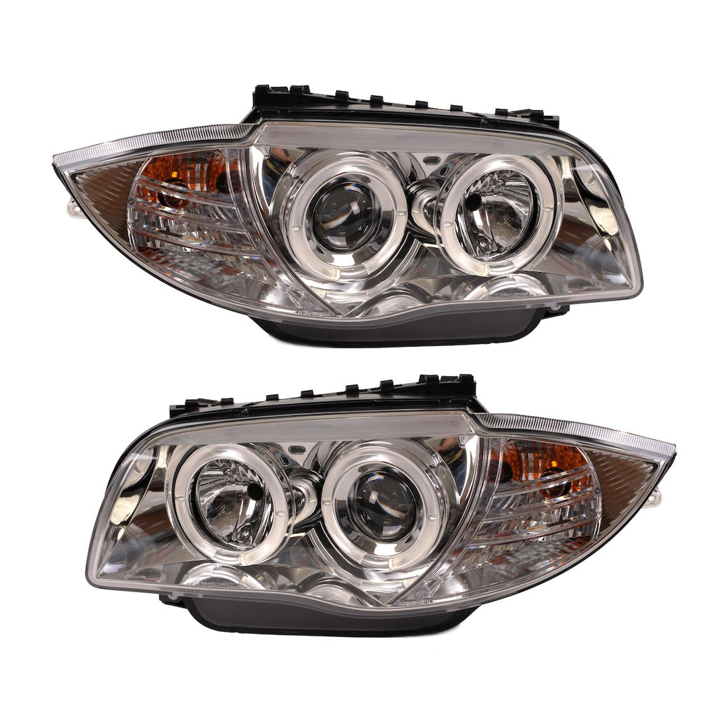 Scheinwerfer Halogen Chrome passend für BMW 1er (E81, E87) Schrägheck, 1er (E88) Cabrio, 1er (E82) Coupe 2004-2011