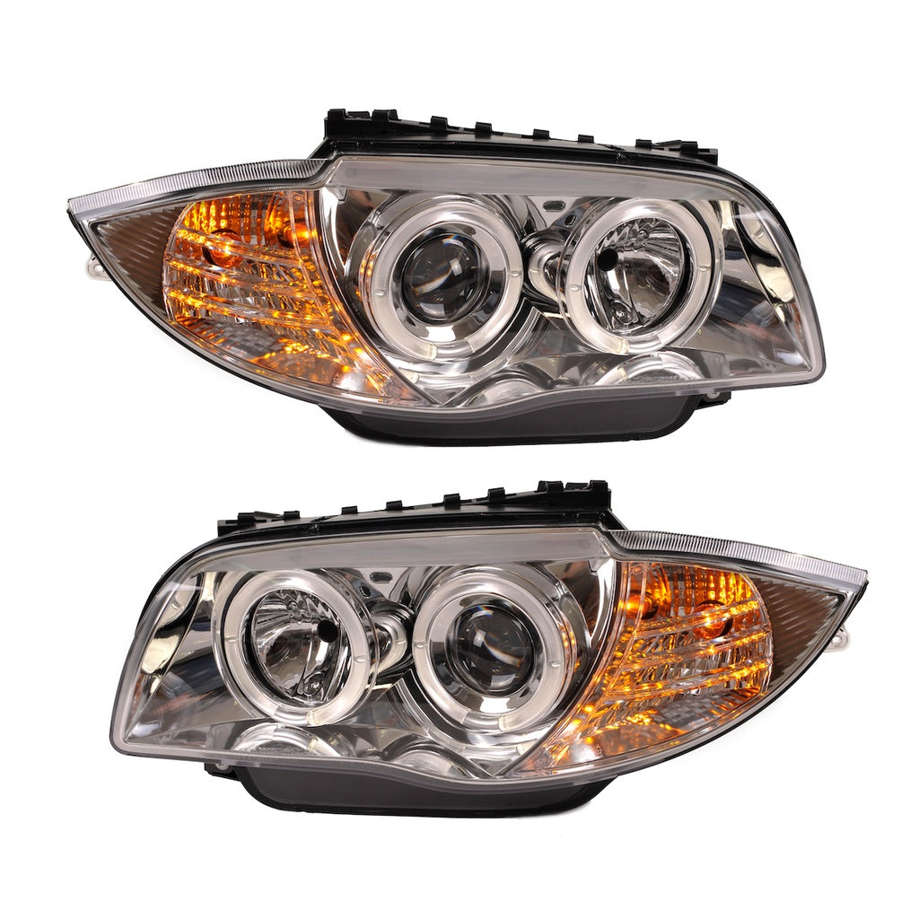 Scheinwerfer Halogen Chrome passend für BMW 1er (E81, E87) Schrägheck, 1er (E88) Cabrio, 1er (E82) Coupe 2004-2011