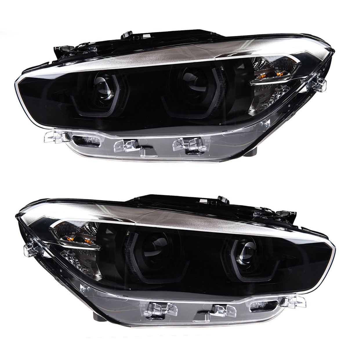 Voll-LED Schwarze Scheinwerfer passend für BMW 1er F20 F21 2015-2019