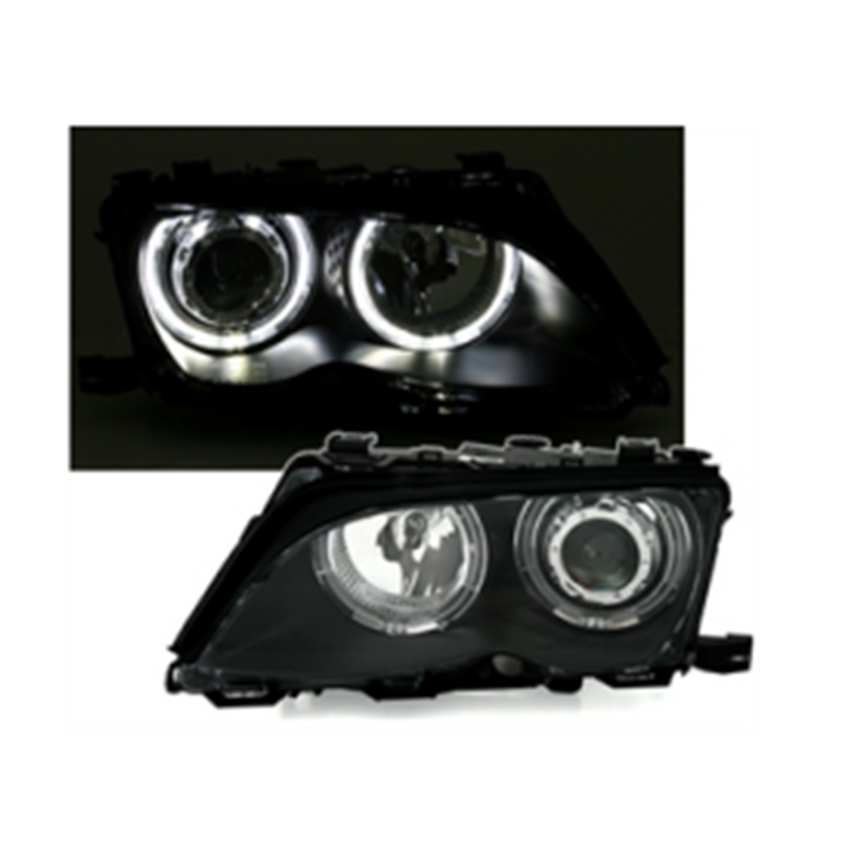Schwarze Halogenscheinwerfer passend für BMW 3er E46 Limousine Touring 1997-2005