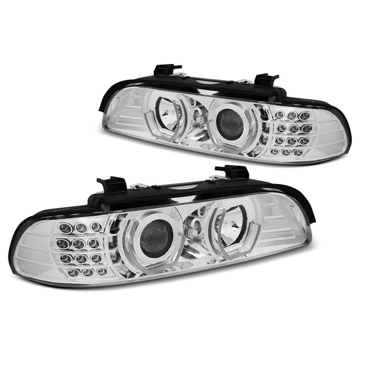 Scheinwerfer Angel Eyes 3D Chrom passend für BMW E39 09.95-06.03