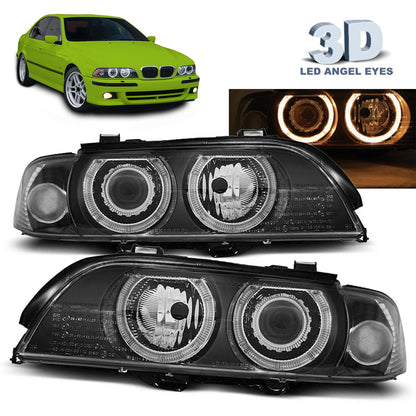 Xenon Scheinwerfer Angel Eyes Schwarz passend für BMW E39 09.95-06.03