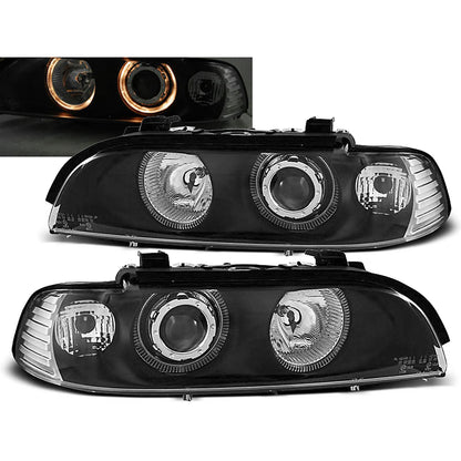 Scheinwerfer Angel Eyes Schwarz passend für BMW E39 09.95-06.03