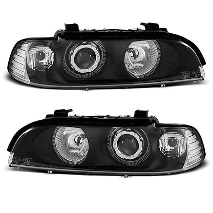 Scheinwerfer Angel Eyes Schwarz passend für BMW E39 09.95-06.03