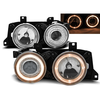 Scheinwerfer Angel Eyes Chrom passend für BMW E32/E34