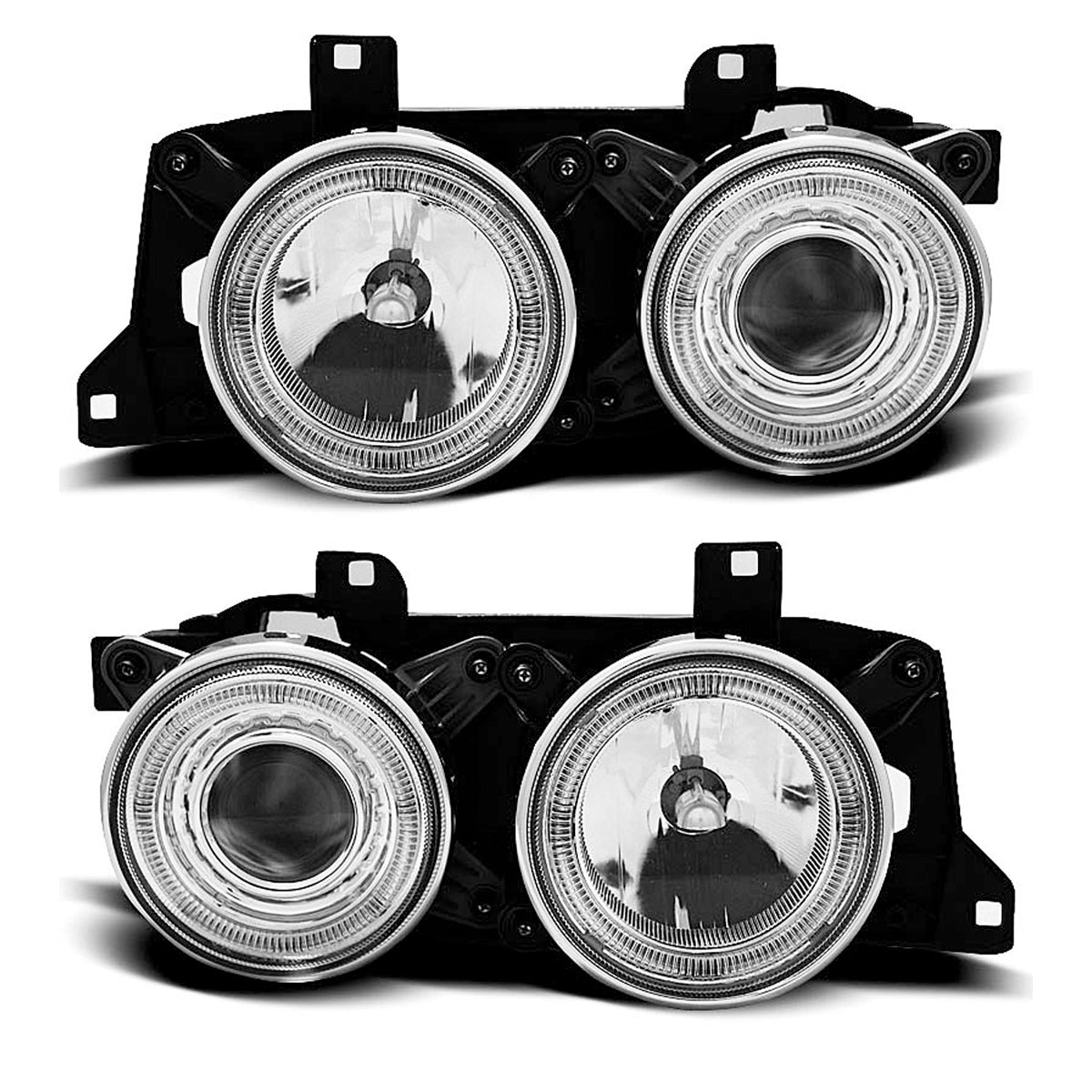 Scheinwerfer Angel Eyes Chrom passend für BMW E32/E34