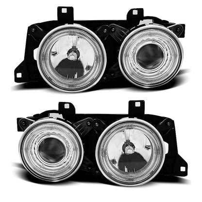 Scheinwerfer Angel Eyes Chrom passend für BMW E32/E34