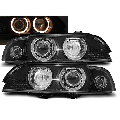 Scheinwerfer Angel Eyes Schwarz passend für BMW E39 09.95-06.03
