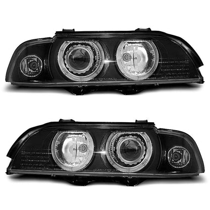 Scheinwerfer Angel Eyes Schwarz passend für BMW E39 09.95-06.03