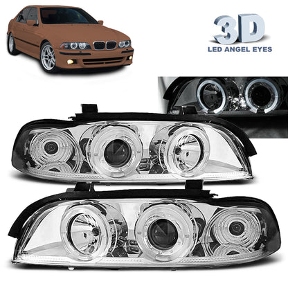 Scheinwerfer Angel Eyes Chrom passend für BMW E39 09.95-05.03