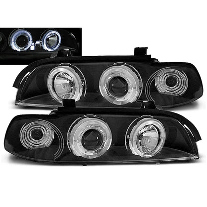Scheinwerfer Angel Eyes Schwarz passend für BMW E39 09.95-06.03