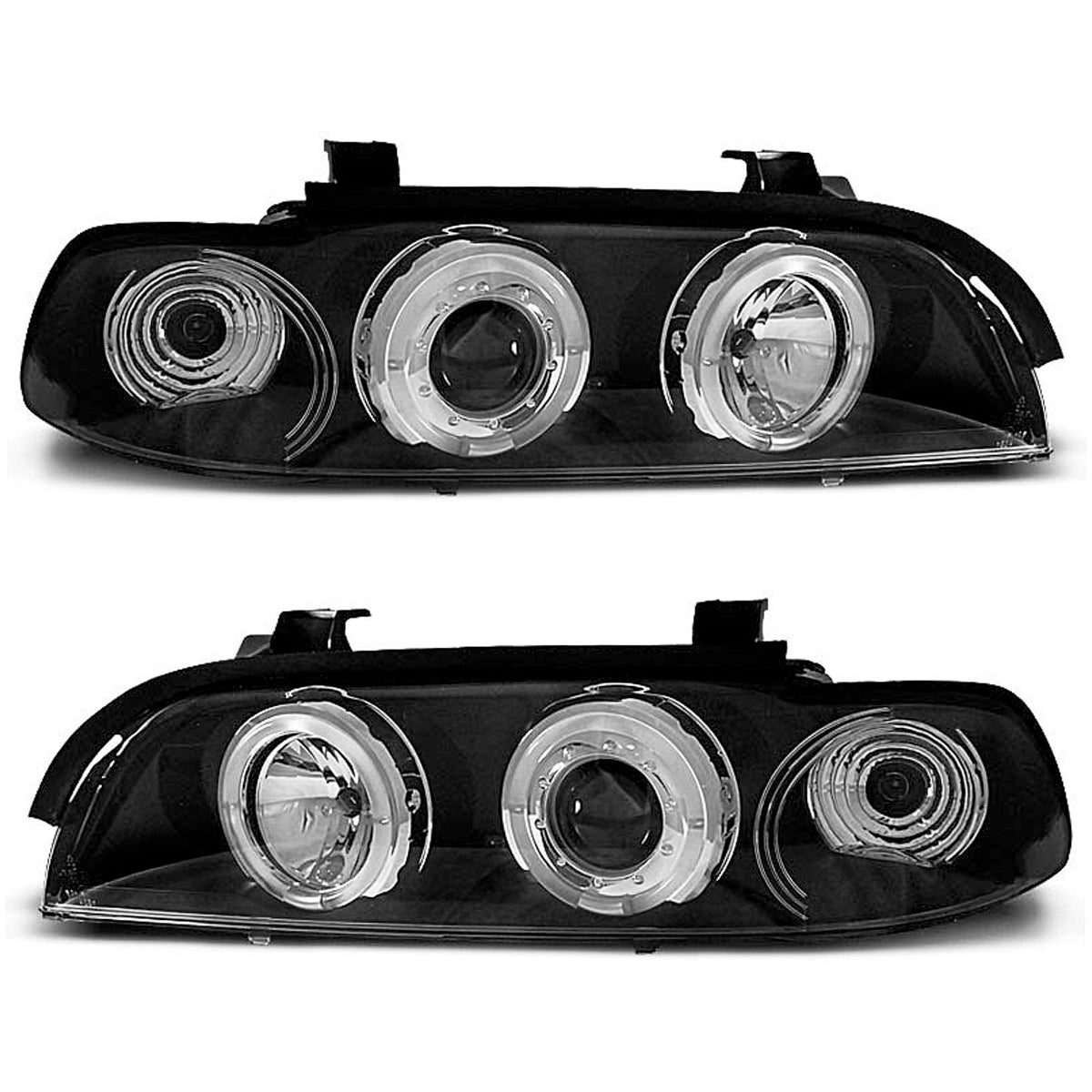 Scheinwerfer Angel Eyes Schwarz passend für BMW E39 09.95-06.03