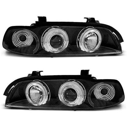 Scheinwerfer Angel Eyes Schwarz passend für BMW E39 09.95-06.03