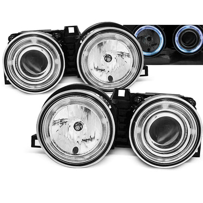 Scheinwerfer Angel Eyes Chrom passend für BMW E30 11.82-06.94
