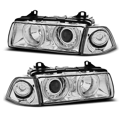 Scheinwerfer Angel Eyes Chrom passend für BMW E36 12.90-08.99