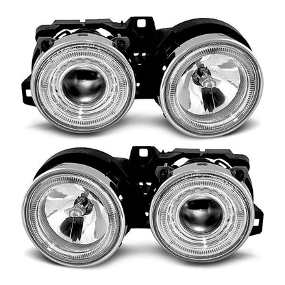 Scheinwerfer Angel Eyes Chrom passend für BMW E30 11.82-06.94
