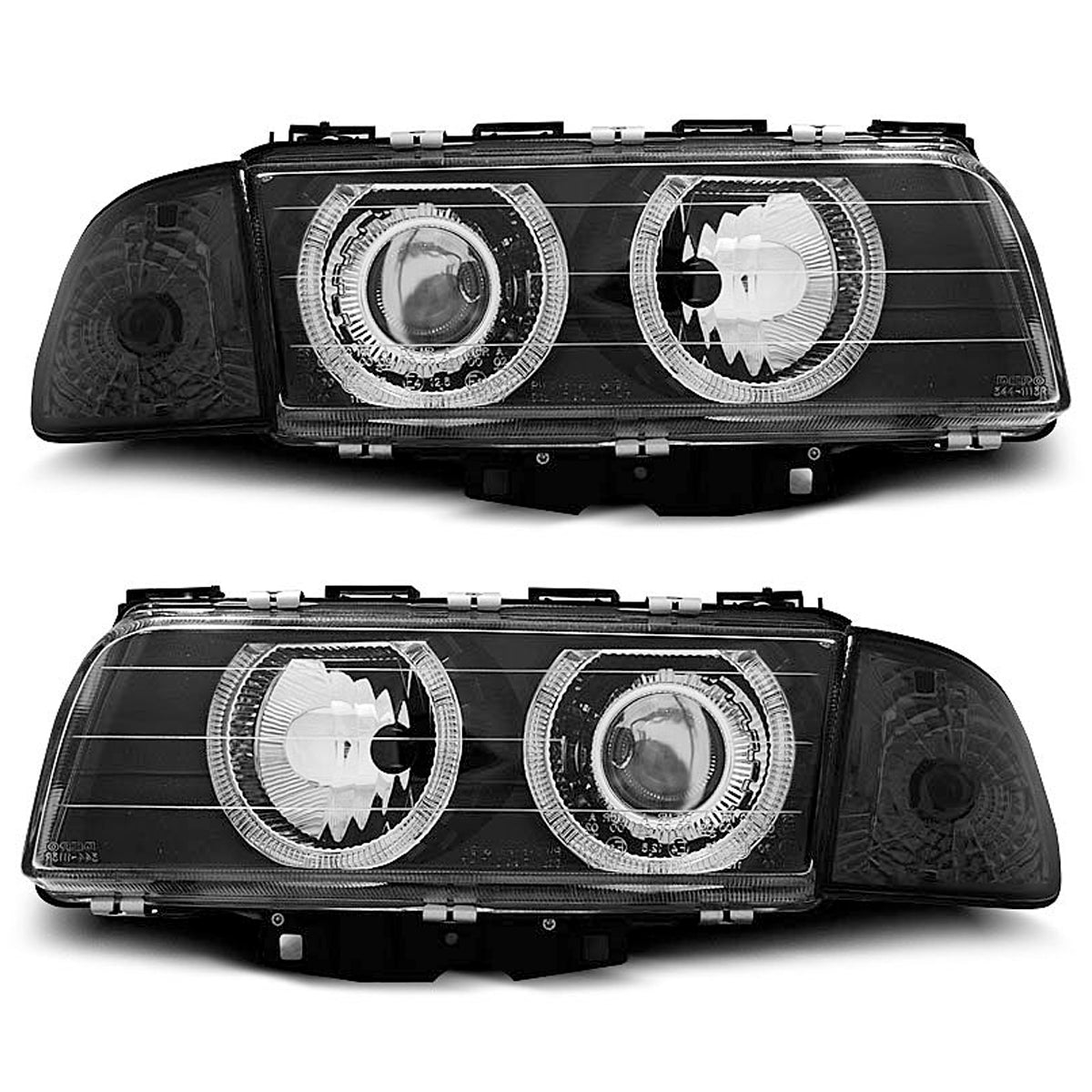 Scheinwerfer Angel Eyes Schwarz passend für BMW E38 06.94-08.98