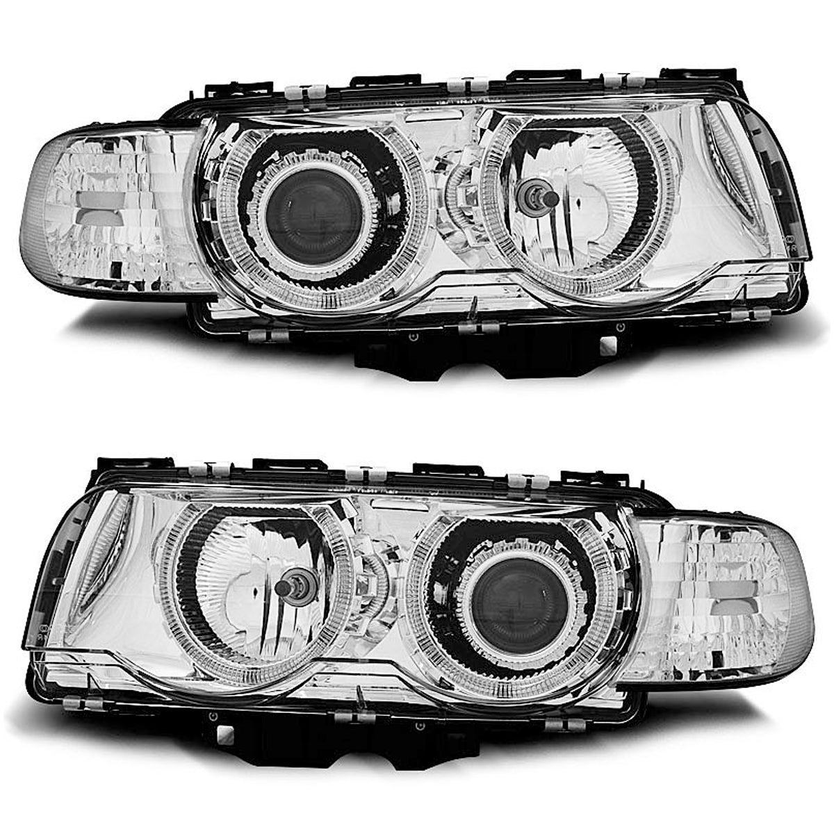Scheinwerfer Angel Eyes Chrom passend für BMW E38 09.98-07.01