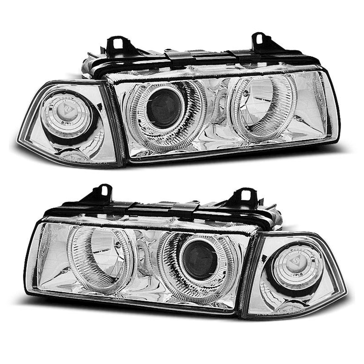 Scheinwerfer Angel Eyes Chrom passend für BMW E36 12.90-08.99