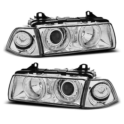 Scheinwerfer Angel Eyes Chrom passend für BMW E36 12.90-08.99