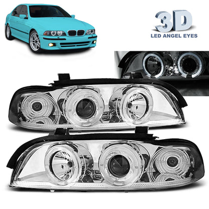 Scheinwerfer Angel Eyes Chrom passend für BMW E39 09.95-05.03