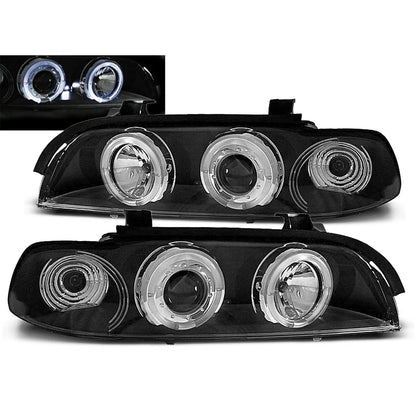 Scheinwerfer Angel Eyes Schwarz passend für BMW E39 09.95-06.03
