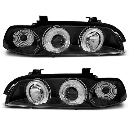Scheinwerfer Angel Eyes Schwarz passend für BMW E39 09.95-06.03
