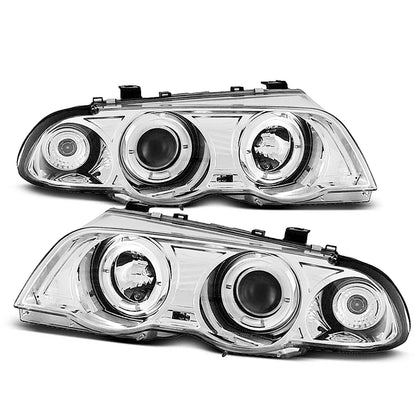 Scheinwerfer Angel Eyes Chrom passend für BMW E46 05.98-08.01 S/T