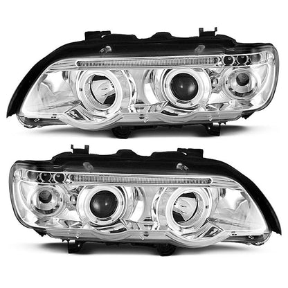Scheinwerfer Angel Eyes Chrom passend für BMW X5 E53 09.99-10.03