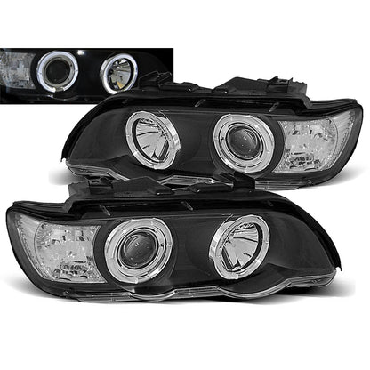 Scheinwerfer Angel Eyes Schwarz passend für BMW X5 E53 09.99-10.03