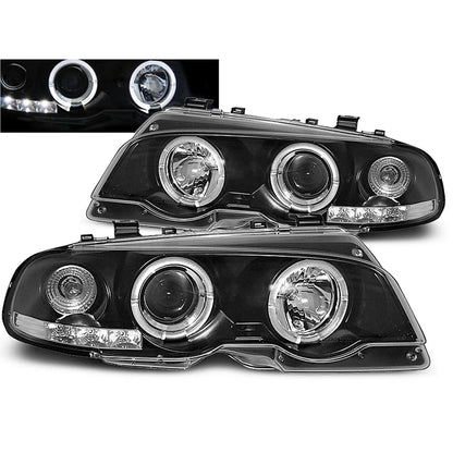 Scheinwerfer Angel Eyes Schwarz passend für BMW E46 04.99-03.03 Coupé