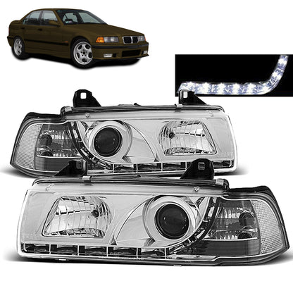 Scheinwerfer Tagfahrlicht Chrom passend für BMW E36 12.90-08.99