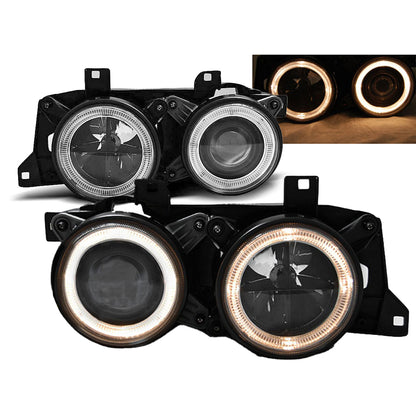 Scheinwerfer Angel Eyes Schwarz passend für BMW E32/E34