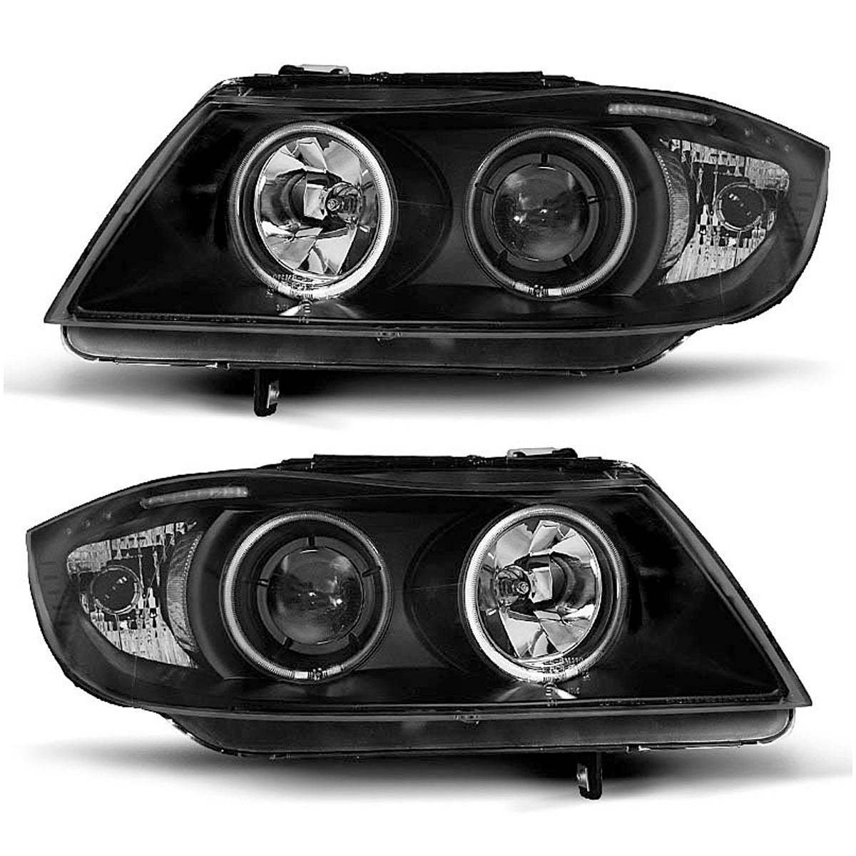 Scheinwerfer Angel Eyes CCFL Schwarz passend für BMW E90/E91 03.05-08.08