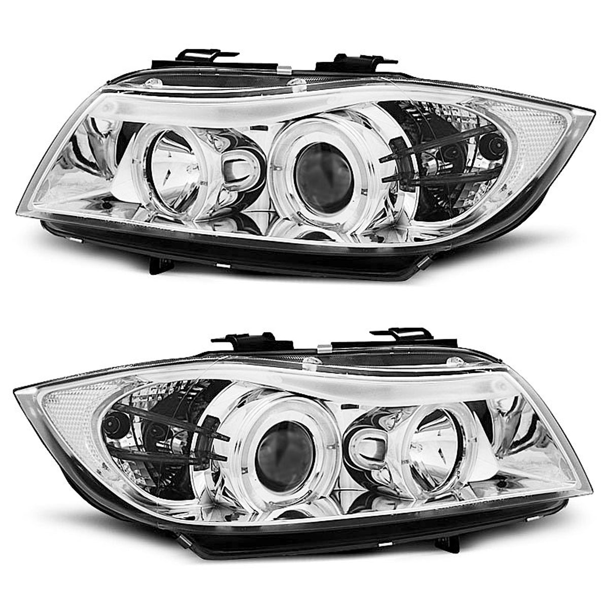 Scheinwerfer Angel Eyes Chrom passend für BMW E90/E91 03.05-08.08