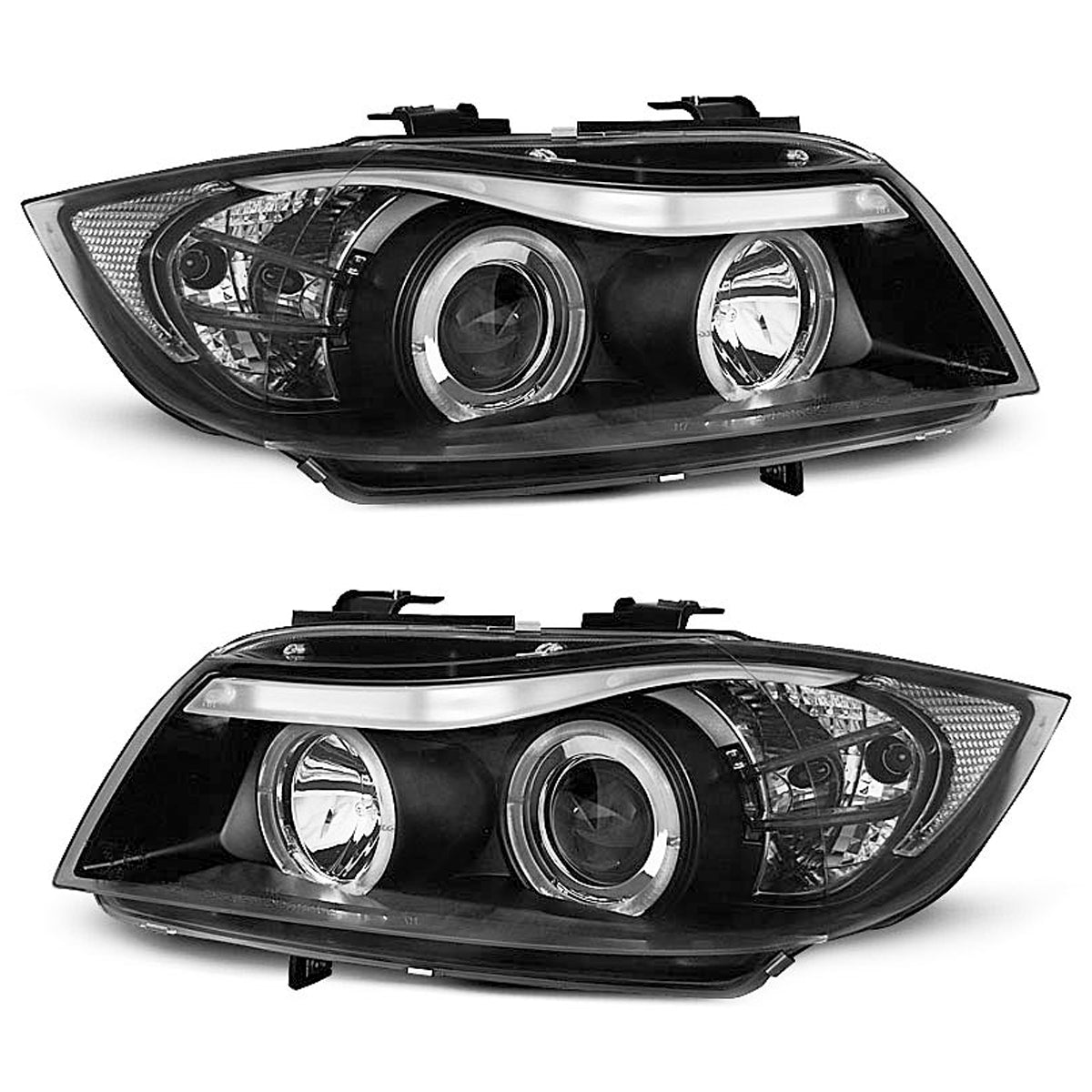 Scheinwerfer Angel Eyes Schwarz passend für BMW E90/E91 03.05-12