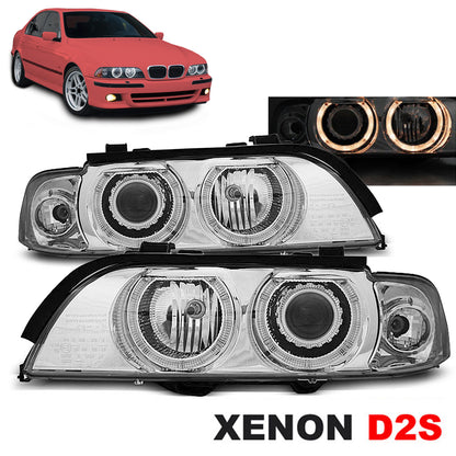Xenon Scheinwerfer Angel Eyes Chrom passend für BMW E39 09.95-06.03