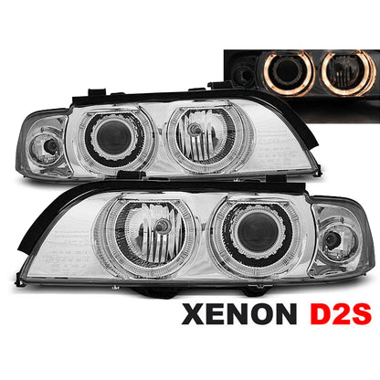 Xenon Scheinwerfer Angel Eyes Chrom passend für BMW E39 09.95-06.03
