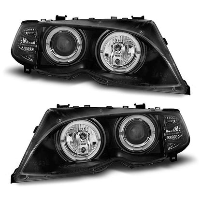 Scheinwerfer Angel Eyes Schwarz passend für BMW E46 09.01-03.05