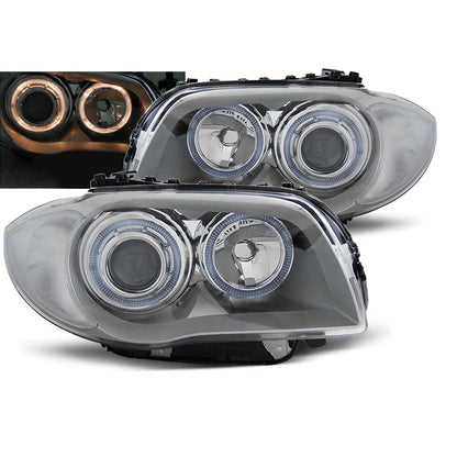 Scheinwerfer Angel Eyes Silber passend für BMW 1 E87/E81/82/88 04-11