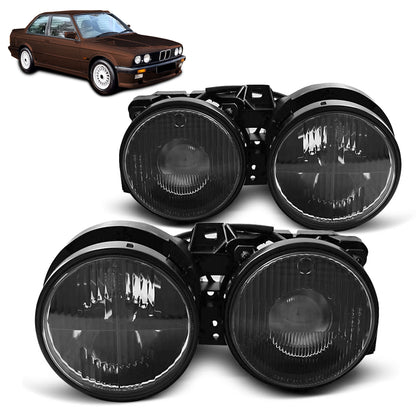 Scheinwerfer Schwarz passend für BMW E30 11.82-06.94