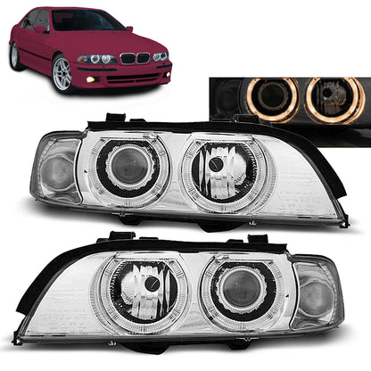 Scheinwerfer Angel Eyes Chrom passend für BMW E39 09.95-06.03
