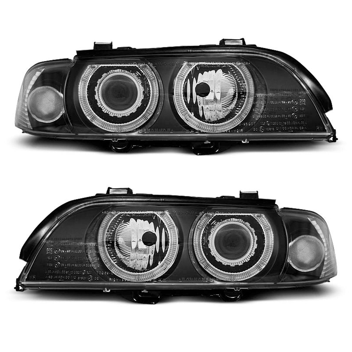 Scheinwerfer Angel Eyes Schwarz passend für BMW E39 09.95-06.03