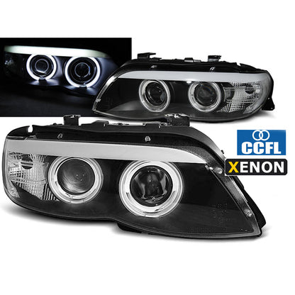 Xenon Scheinwerfer Angel Eyes CCFL Schwarz passend für BMW X5 E53 11.03-06