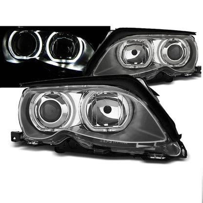 Scheinwerfer Angel Eyes LED Chrom passend für BMW E46 09.01-03.05