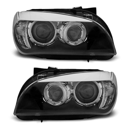 Scheinwerfer Angel Eyes LED Schwarz passend für BMW X1 E84 10.09-07.12