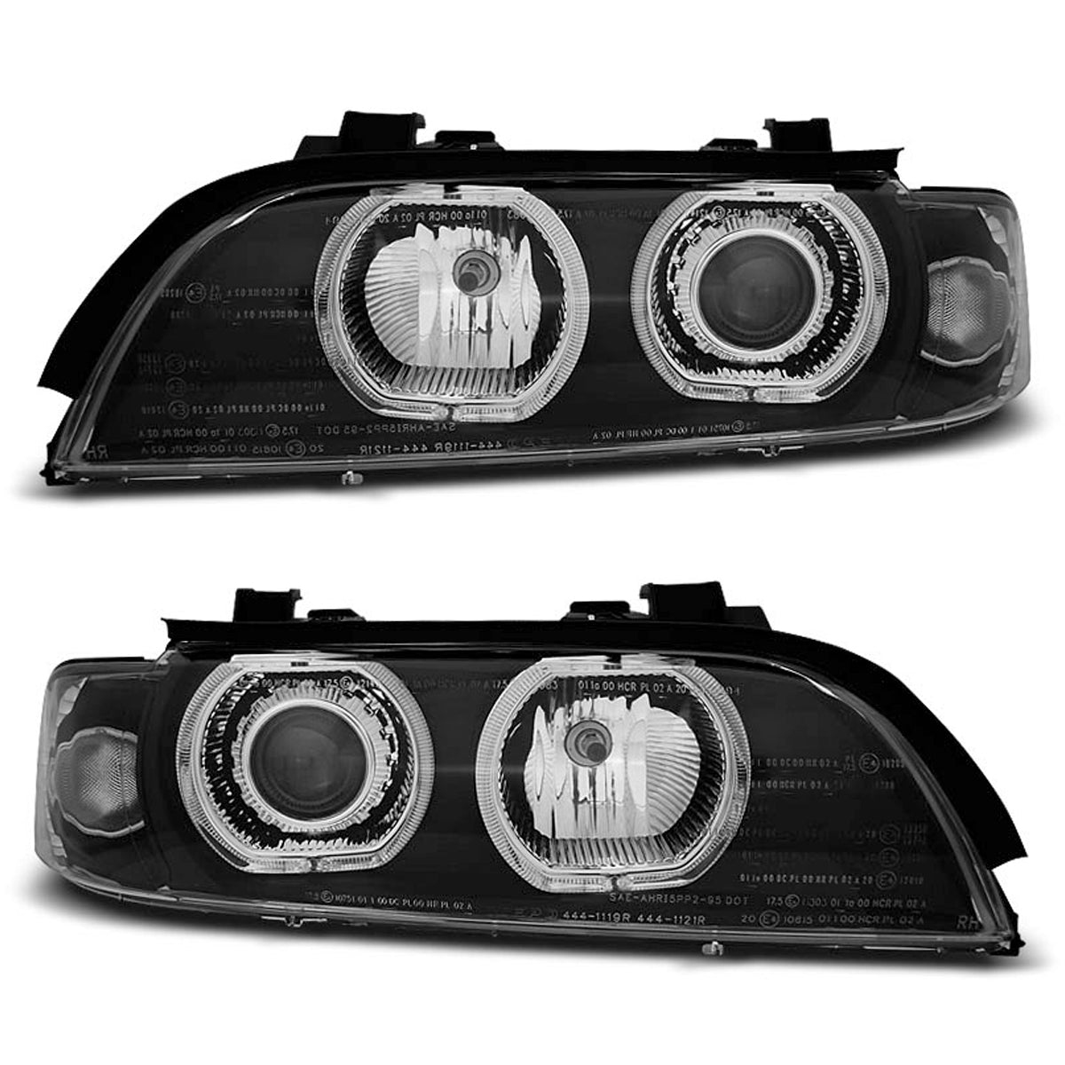 Scheinwerfer Angel Eyes LED Schwarz passend für BMW E39 09.95-06.03