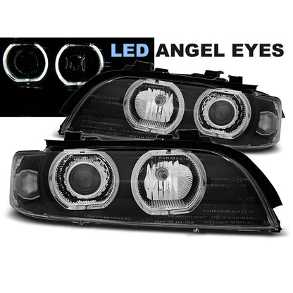 Xenon Scheinwerfer Angel Eyes LED Schwarz passend für BMW E39 09.95-06.03