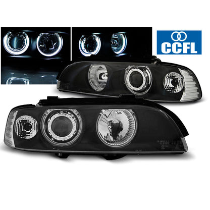 Scheinwerfer Angel Eyes CCFL Schwarz passend für BMW E39 09.95-06.03