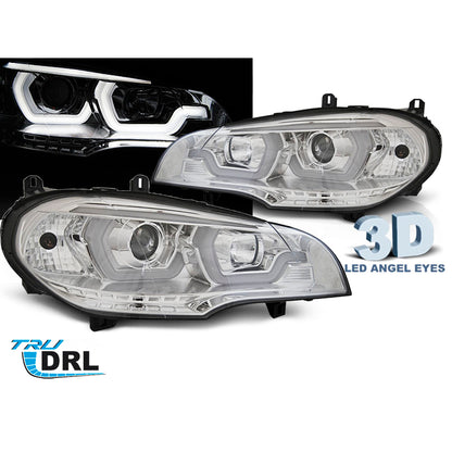 Scheinwerfer Tube Light DRL Chrom passend für BMW X5 E70 07-13